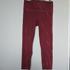 Lululemon Athletica Burgundy Leggings